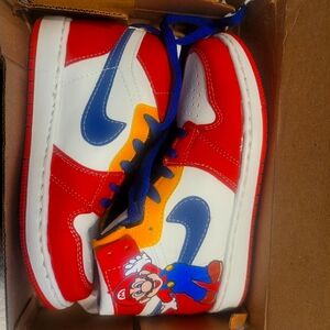 Nike Kids Red and Blue Sneakers